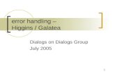 error handling –  Higgins / Galatea