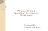 Windows Phone 7  Application Development Walkthrough