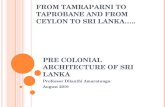 Pre colonial architecture of  sri lanka