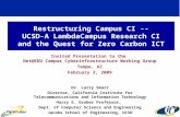 Restructuring Campus CI -- UCSD-A LambdaCampus Research CI and the Quest for Zero Carbon ICT