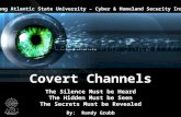 Covert Channels The Silence Must be Heard The Hidden Must be Seen The Secrets Must be Revealed