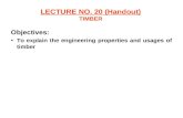 LECTURE NO. 20 (Handout) TIMBER