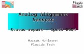 Analog Alignment Sensors Status report – April 2004