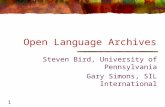 Open Language Archives
