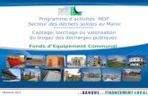 Programme d’activités  MDP Secteur des déchets solides au Maroc ************************