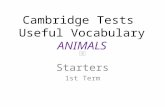 Cambridge  Tests Useful Vocabulary ANIMALS