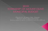 2010 TOWNSHIP  OF MOUNT OLIVE MUNICIPAL BUDGET