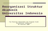 Reorganisasi Struktur Akademik Universitas Indonesia