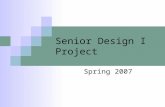 Senior Design I Project