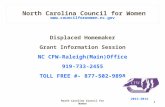 North Carolina Council for Women councilforwomen.nc Displaced Homemaker