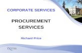 CORPORATE SERVICES PROCUREMENT SERVICES Richard Price