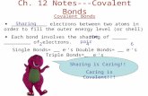 Ch. 12  Notes---Covalent Bonds