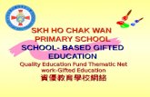 SKH HO CHAK WAN  PRIMARY SCHOOL SCHOOL- BASED GIFTED EDUCATION