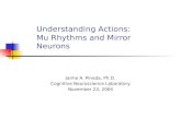 Understanding Actions: Mu Rhythms and Mirror Neurons