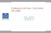 Communication Systems IK1500