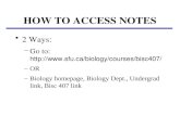 HOW TO ACCESS NOTES