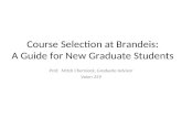 Course Selection at Brandeis: A Guide for New Graduate Students