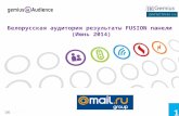 Белорусская аудитория результаты  FUSION  панели ( Июнь 2014 )