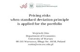 Pricing risks when standard deviation principle is applied  f or the portfolio
