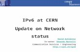IPv6 at CERN Update on Network status