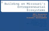 Building on Missouri’s Entrepreneurial  Ecosystems