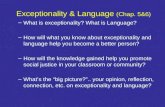 Exceptionality & Language  (Chap. 5&6)