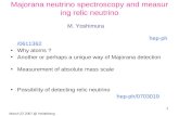 Majorana neutrino spectroscopy and measuring relic neutrino M. Yoshimura