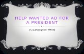 Help wanted ad for a president