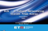 BcN : A Future Networking Vision from Korea