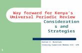 Way forward for Kenya’s Universal Periodic Review