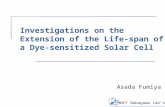 Investigations on the  E xtension  of  the Life-span  of a  Dye-sensitized  S olar  C ell