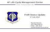 FIAR Status Update 17 July  2014