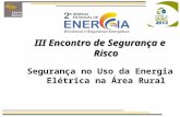 III  Encontro de Segurança e Risco Segurança no Uso da Energia Elétrica na Área Rural
