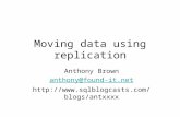 Moving data using replication