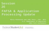 FAFSA & Application Processing Update