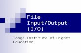File Input/Output (I/O)