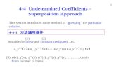 4-4  Undetermined Coefficients – Superposition Approach