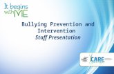 Bullying Prevention and Intervention  Staff Presentation