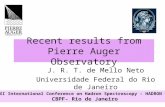 Recent results from Pierre Auger Observatory