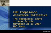 EUB Compliance Assurance Initiative