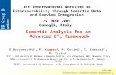 Semantic Analysis for an  Advanced ETL framework