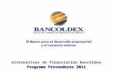 Alternativas de financiación Bancóldex Programa Proveedores 2011