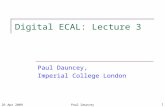 Digital ECAL: Lecture 3