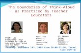 The Boundaries of Think-Aloud as Practiced by Teacher Educators