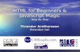 HTML for Beginners & JavaScript Magic - Step By Step -