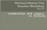 National History Day  Teacher Workshop 2014-15