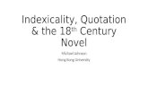 Indexicality, Quotation & the 18 th  Century Novel