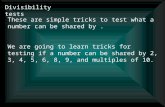 Divisibility tests
