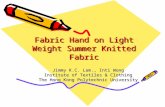 Fabric Hand on Light Weight Summer Knitted Fabric