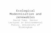 Ecological Modernisation and renewables